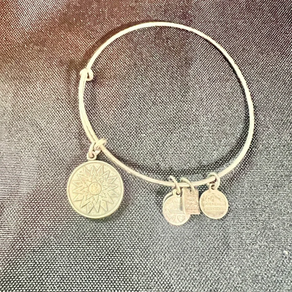 Alex‎ & Ani Expandable Charm Bangles Lot Of 3 Mixed Metals Wear Patina Stack
